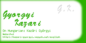 gyorgyi kazari business card
