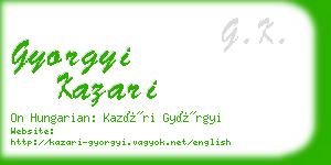 gyorgyi kazari business card